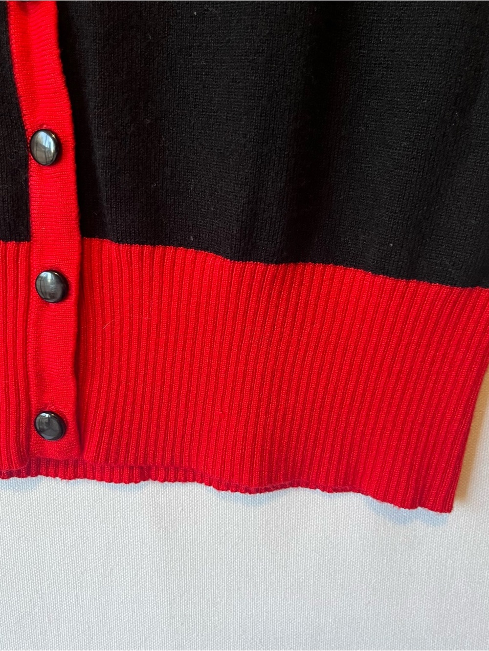 Voodoo Vixen rockabilly cardigan sweater XL Black red Bird applique Womens Pinup - Picture 8 of 8